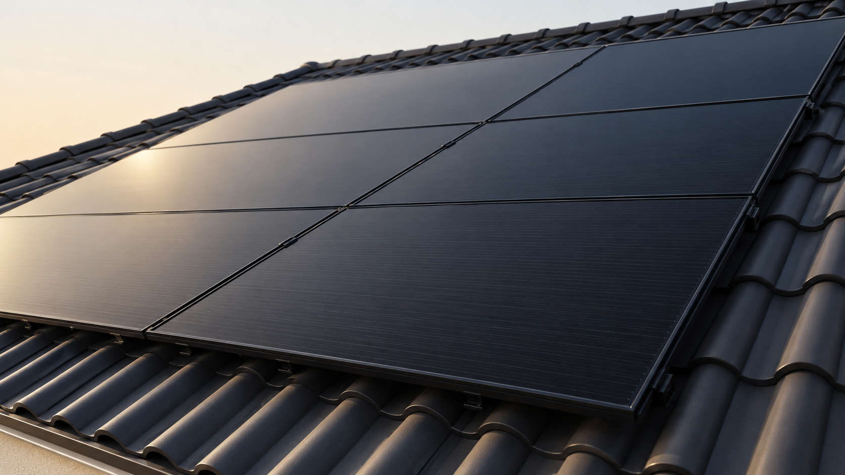 Impianto fotovoltaico su copertura con tegole antracite