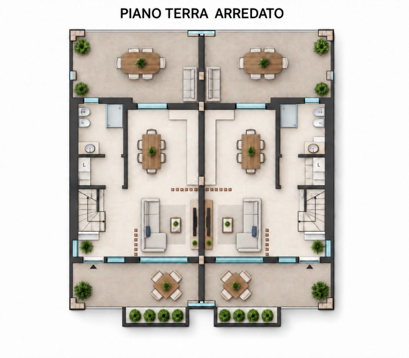 Planimetria arredata piano terra